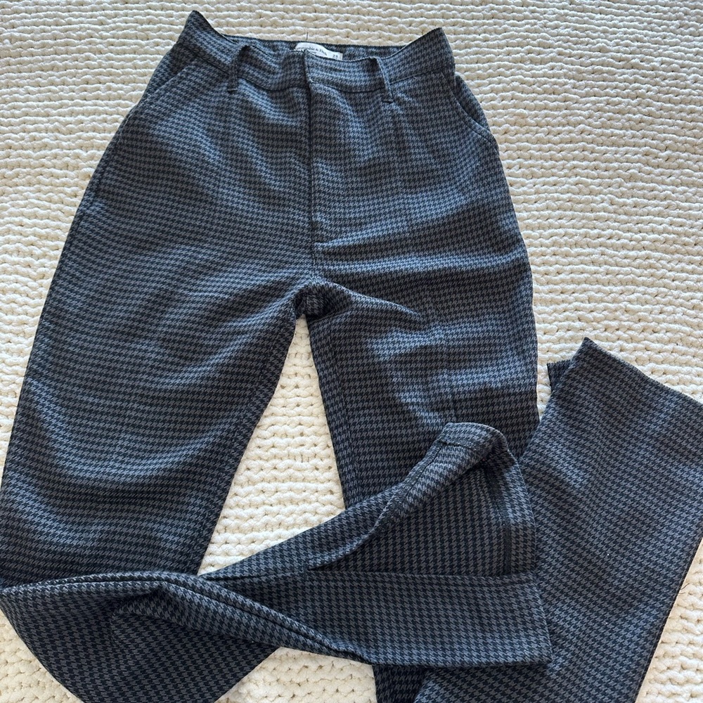 Fit flare patterned work pants